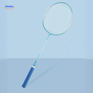 Close-up of Spinpro badminton trainer paddle and batting accessory