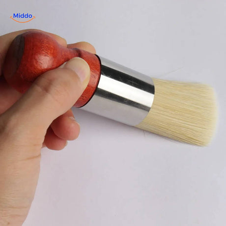 Furnituresalve applicator brush for leather and wood balm, close-up detail view.