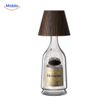 Stylish LED bottle lamp designed for bar counter and home bar decor.
