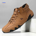Brown leather barefoot shoes with sustainable design