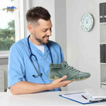 Green leather barefoot shoes designed for natural foot movement