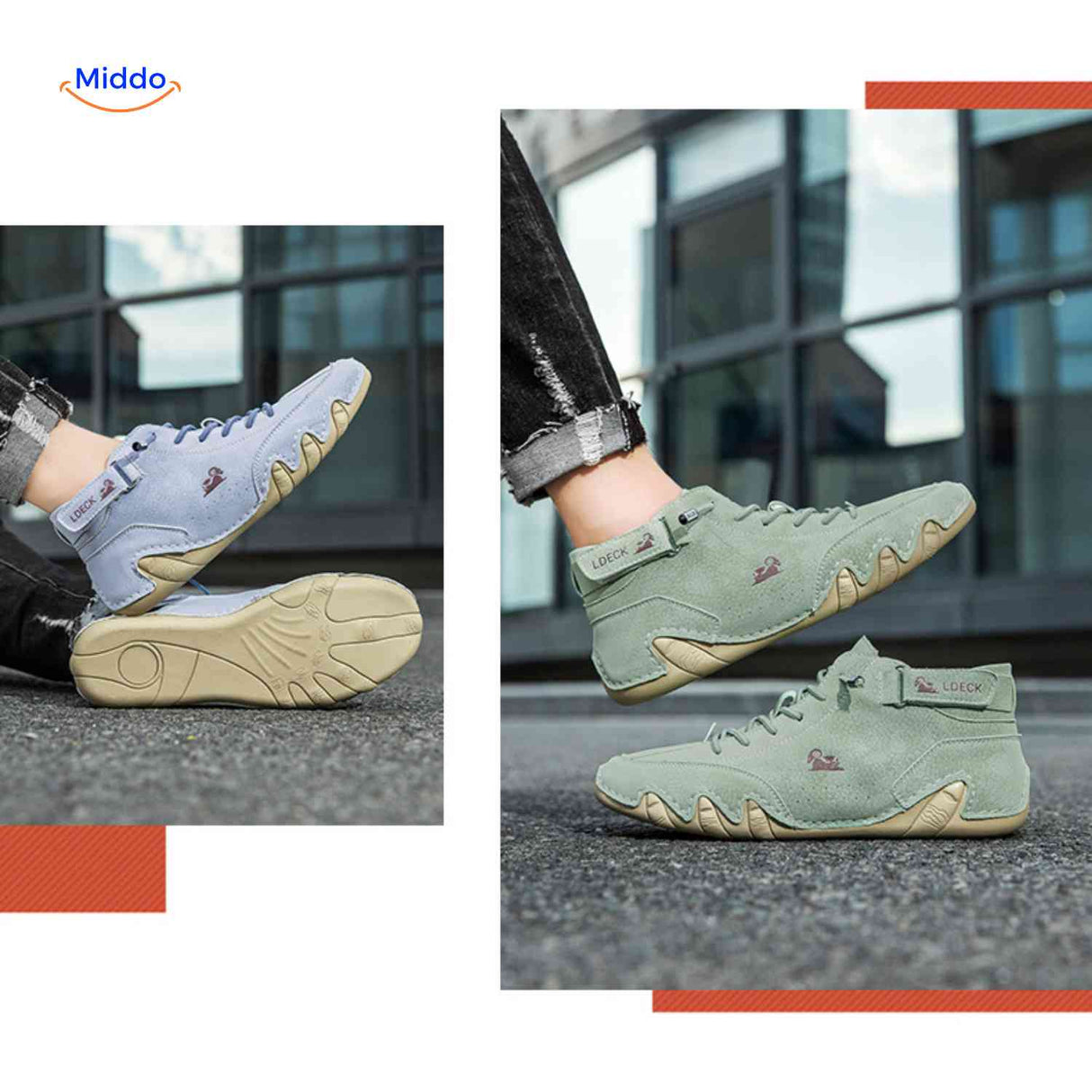 Light blue and green barefoot shoes for outdoor style