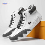Modern white and grey barefoot shoes for comfort