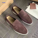 Dark brown suede Beckwin loafers comfortable slip-on.