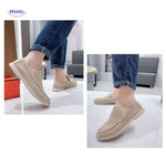 Light beige suede Beckwin loafers modern men's slip-on.
