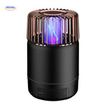 Black electric mosquito killer lamp silent and chemical-free design.