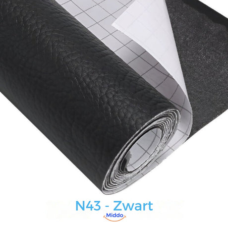 Black leather repair patch ideal for dark and black furniture restoration.