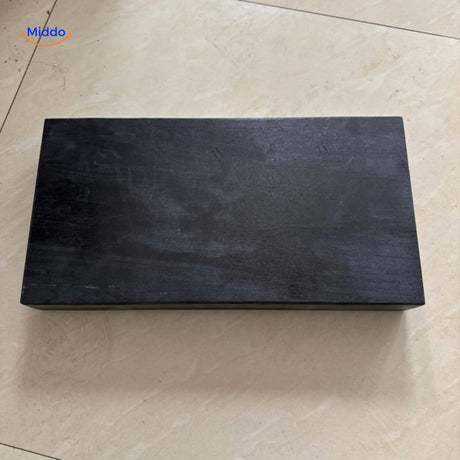 Black floating shelf demonstrating concealed storage space for hidden items.