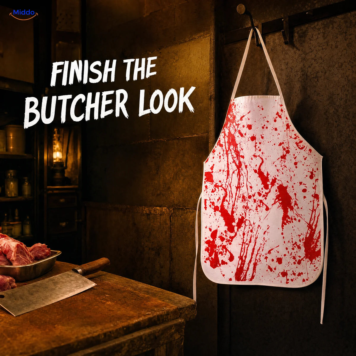 BloodstainFX™ Bloodstained Halloween Costume Apron | For Halloween Role-Play - conversion closing look