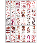 Bloody and scary Halloween temporary tattoo with shadowing for realism.