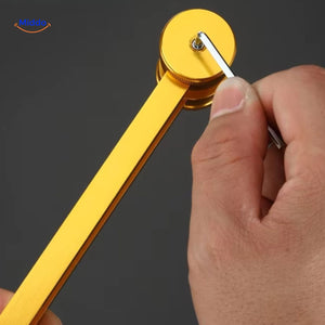 Blue healing tuning fork detail showing fork head and construction quality.