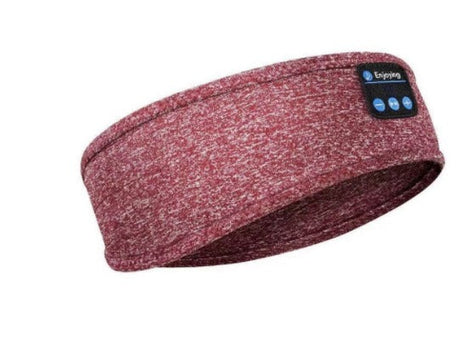 Pink bluetooth sleep mask offering a stylish color option for restful sleep.