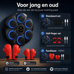 BoxPro family boxing set with kids and adults training together at home