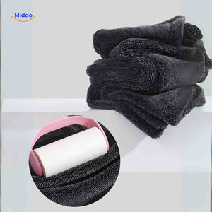 Washable BraidDry soft microfiber towel provides long-lasting durability.