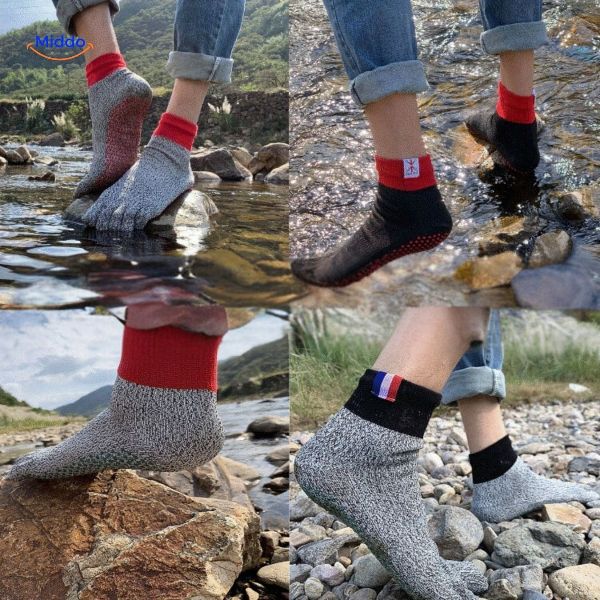 Breathable five-toe socks combining durability with everyday comfort and protection.