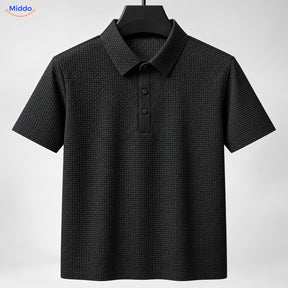 BreezeWear textured polo shirt - Black