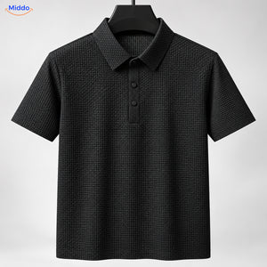 BreezeWear textured polo shirt - Black