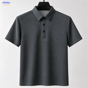 BreezeWear textured polo shirt - Dark Gray