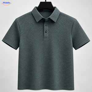 BreezeWear textured polo shirt - Gray-Green