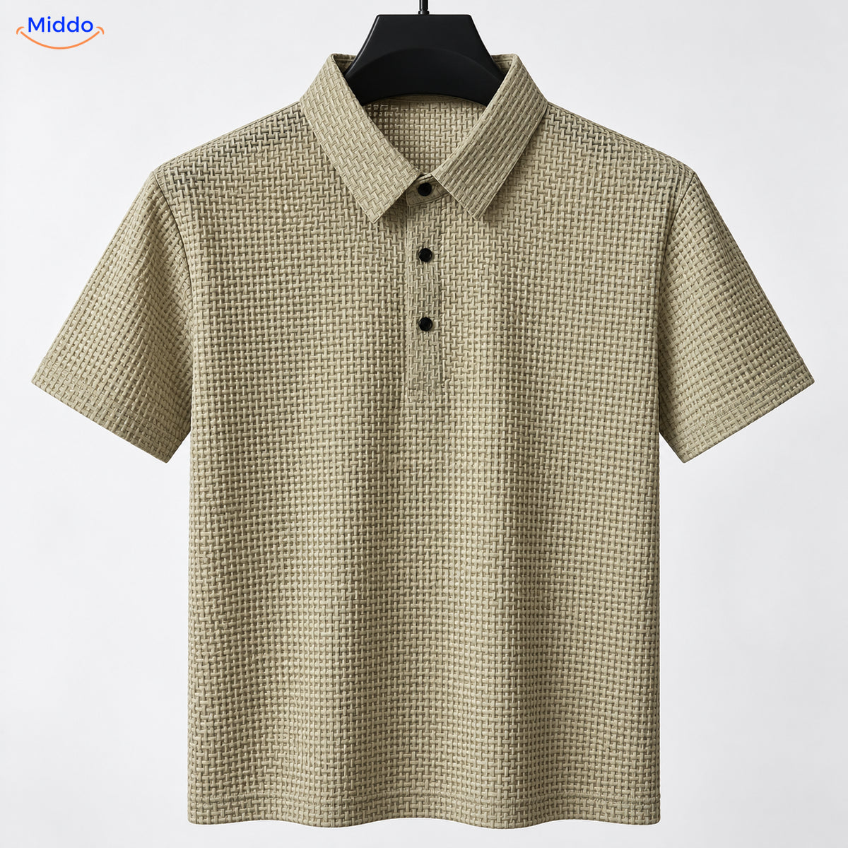 BreezeWear textured polo shirt - Khaki