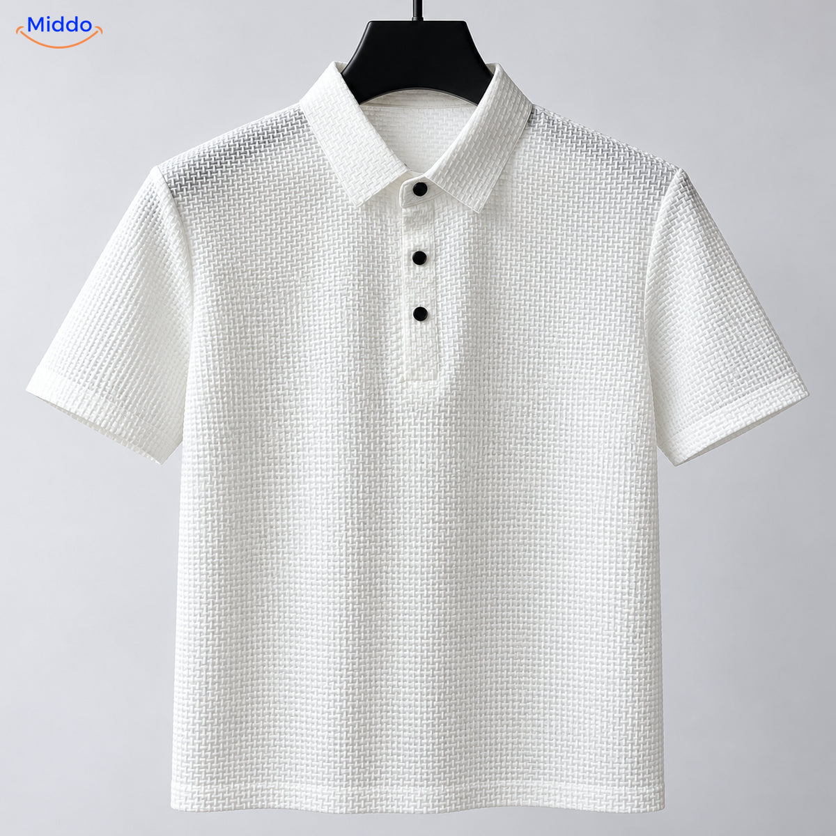 BreezeWear textured polo shirt - White