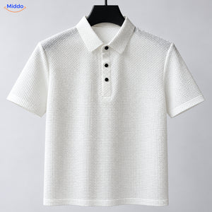 BreezeWear textured polo shirt - White
