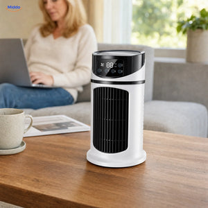 BreezeMist™ White USB spray fan and air cooler