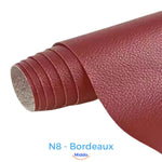 Burgundy leather repair patch perfect for deep red furniture damage restoration.