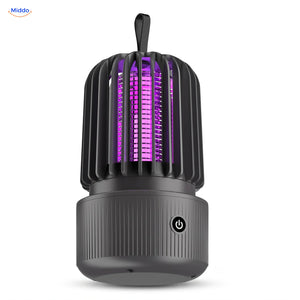 BuzzAway mosquito lamp in grey, rechargeable via USB-C