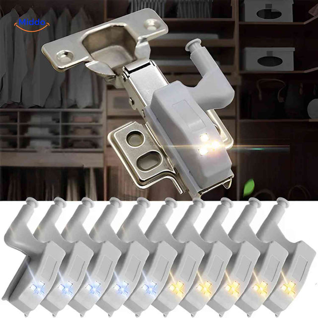 Cabintra LED cabinet light with automatic hinge sensor trigger mechanism.