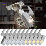 Cabintra LED cabinet light with automatic hinge sensor trigger mechanism.