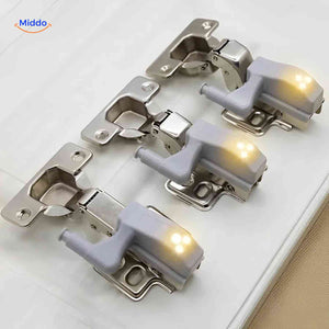 Cabintra LED cabinet light illuminates wardrobe closet shelf in real-world lifestyle setting.