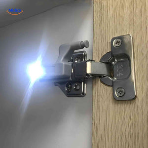 Manual on/off button test demonstrates Cabintra LED cabinet light touch control function.