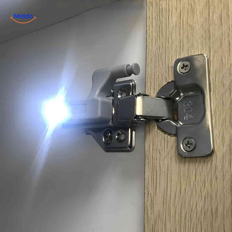 Manual on/off button test demonstrates Cabintra LED cabinet light touch control function.