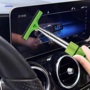 Car dashboard and navigation screen cleaner tool for removing dust and smudges.