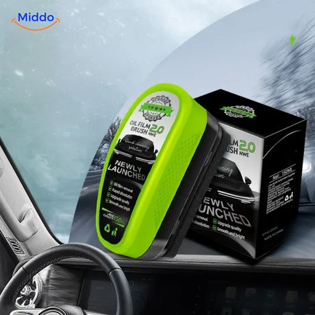 Front view of ClearView car glass cleaning sponge brush for oil and grime removal.