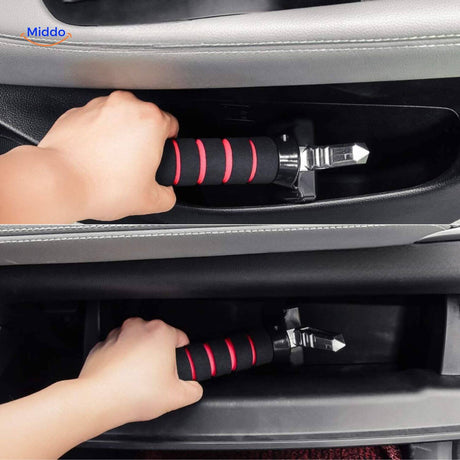 Safearm car emergency hammer in black and blue variant.