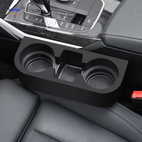 Beige SpaceMate car seat organizer with extra storage capacity.