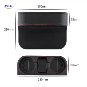 SpaceMate dimensions and measurements for car seat organizer sizing.