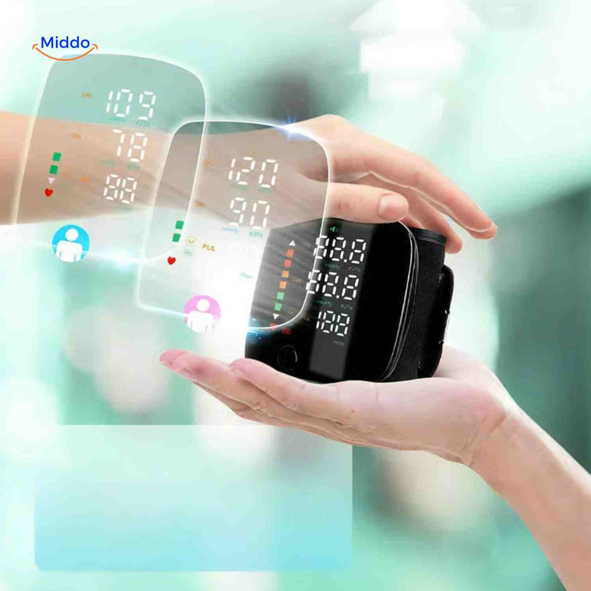 Digital Cardiowrist pulse meter for accurate blood pressure monitoring