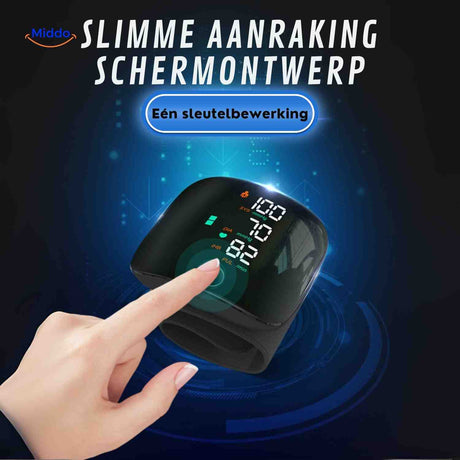 Cardiowrist touchscreen pulse meter with quick navigation controls