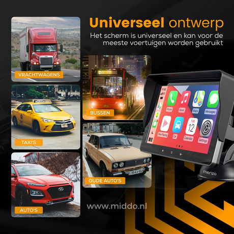Universal wireless CarPlay adapter compatible with most vehicles and car models.