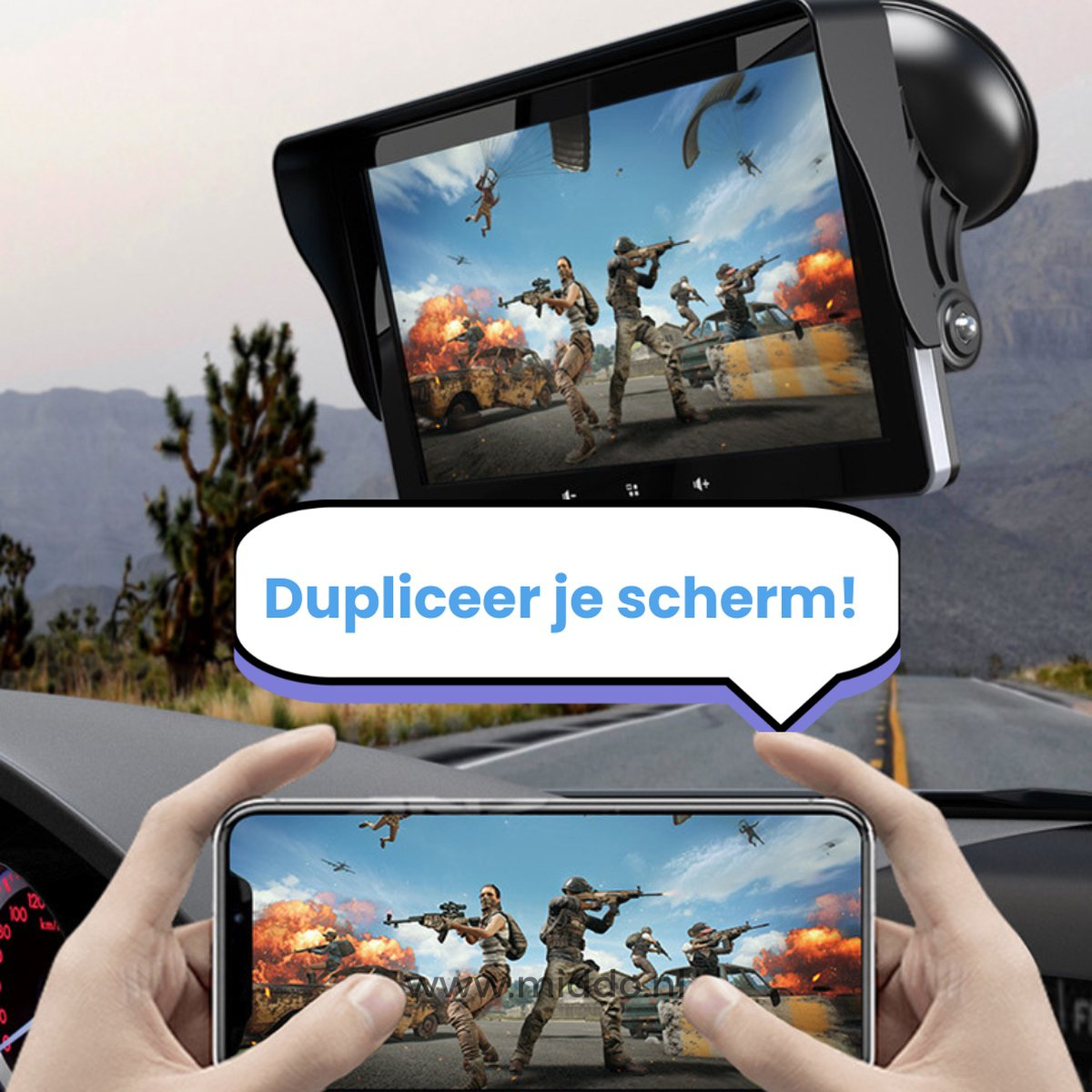 CarPlay and MirrorLink compatibility for both Apple and Android devices.