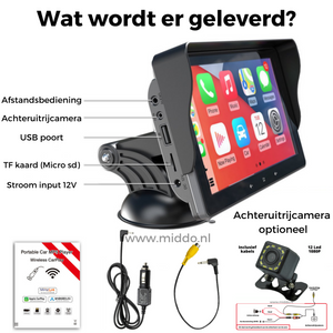 Complete package contents included with wireless CarPlay MirrorLink adapter.