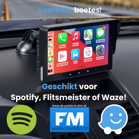 Speed camera warnings and traffic safety alerts integrated with CarPlay navigation.