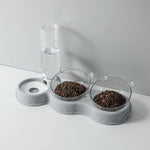 TripleFeeder cat feeding tray in gray color option.