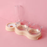 TripleFeeder cat feeding tray in pink color option.