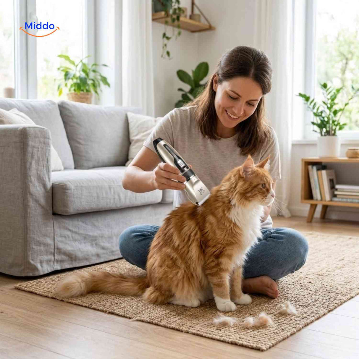 FurEase quiet trimmer ideal for cat grooming in the home environment.