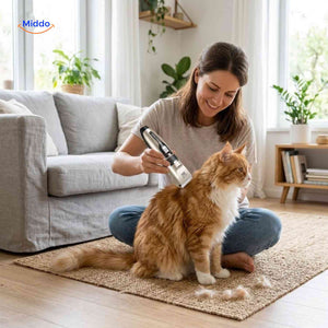 FurEase quiet trimmer ideal for cat grooming in the home environment.