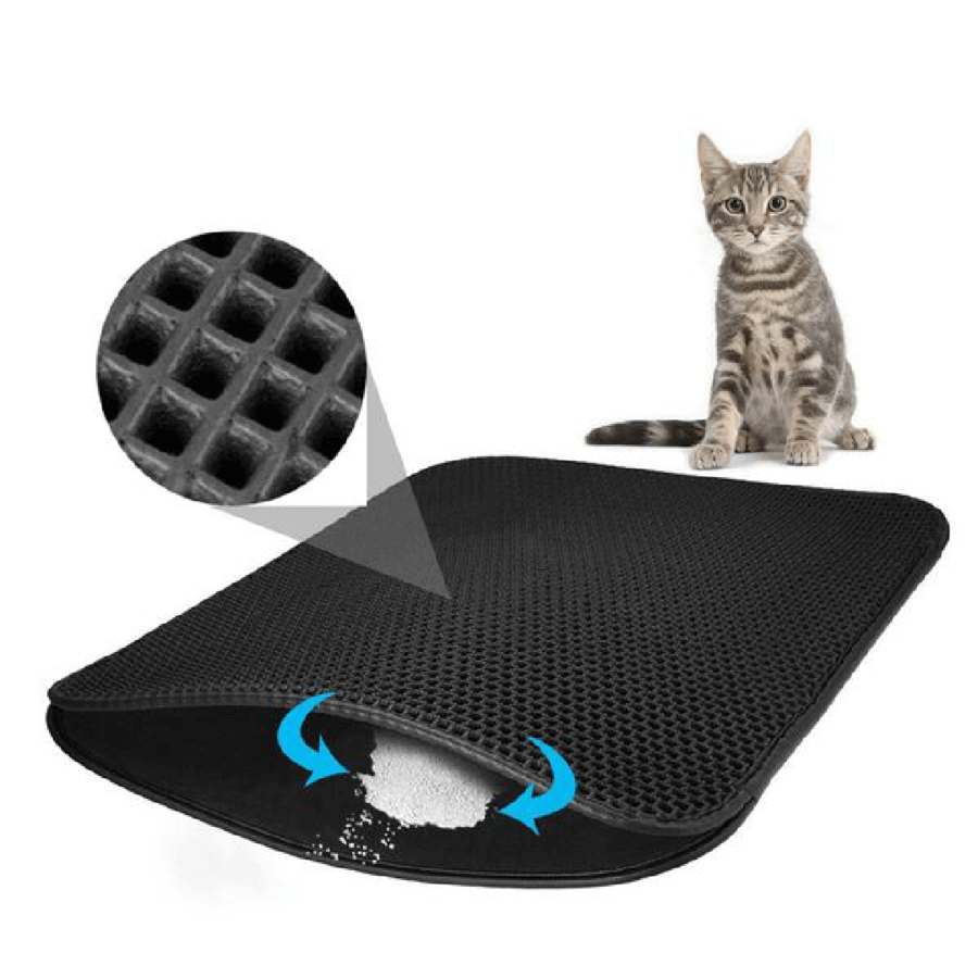 Litter mat demonstrating effortless cleaning and maintenance